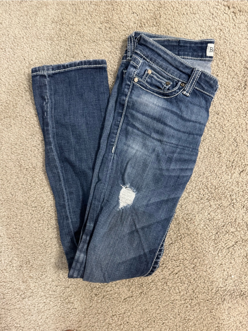 BKE Stella Women's Mid Wash Distressed Jeans